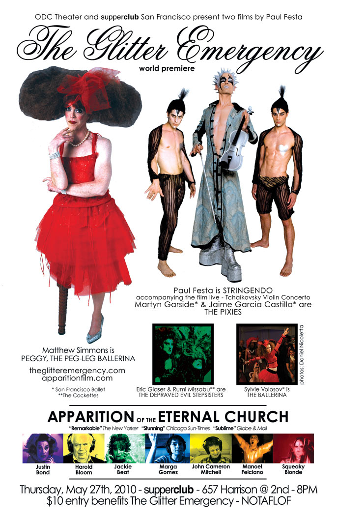 tiny little thumbnail image of the poster for Paul Festa's silent-film comedy The Glitter Emergency